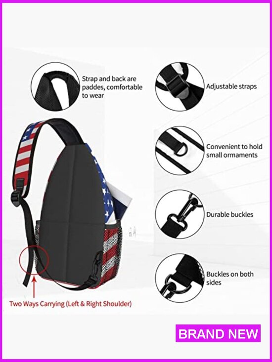 Sling Backpack Crossbody Shoulder Bag Daypack Travel Hiking Gym Cycling main image 2